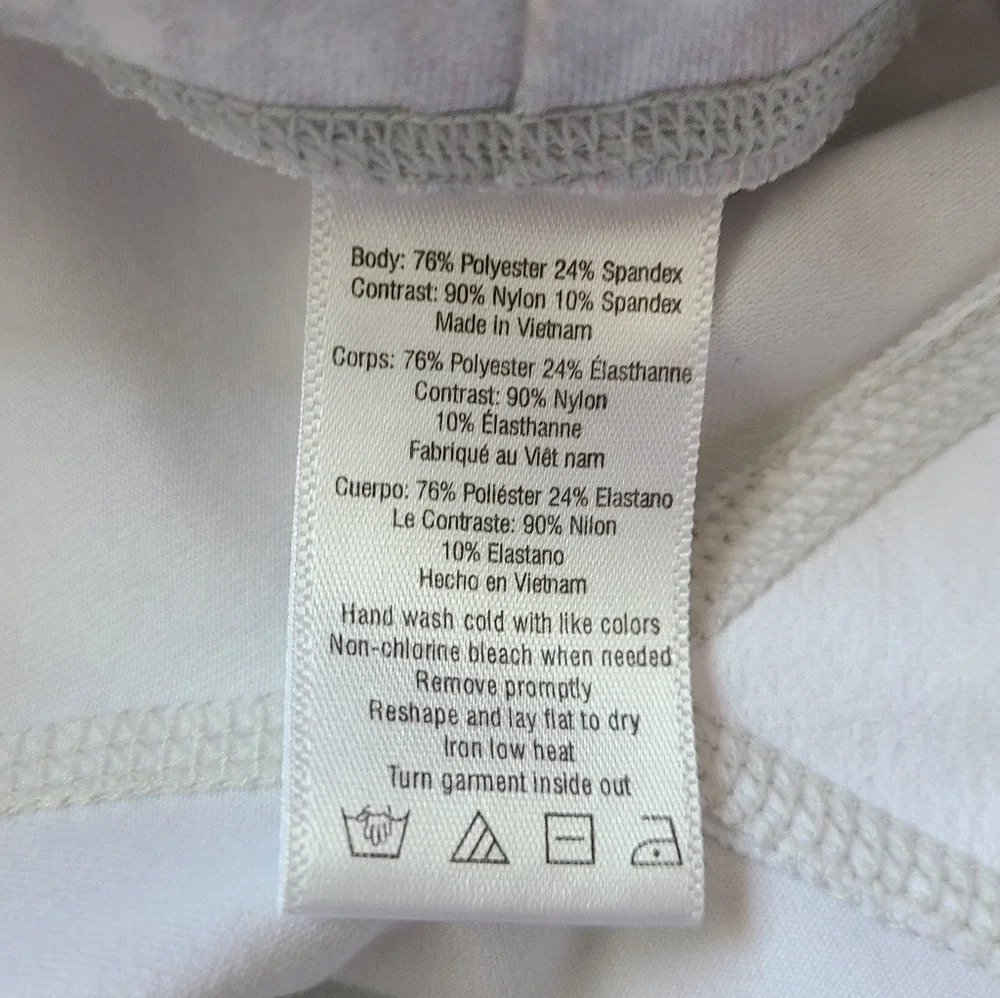 Alo Yoga High-Waist Goddess Legging White & Dove Grey Colorblock Sz S